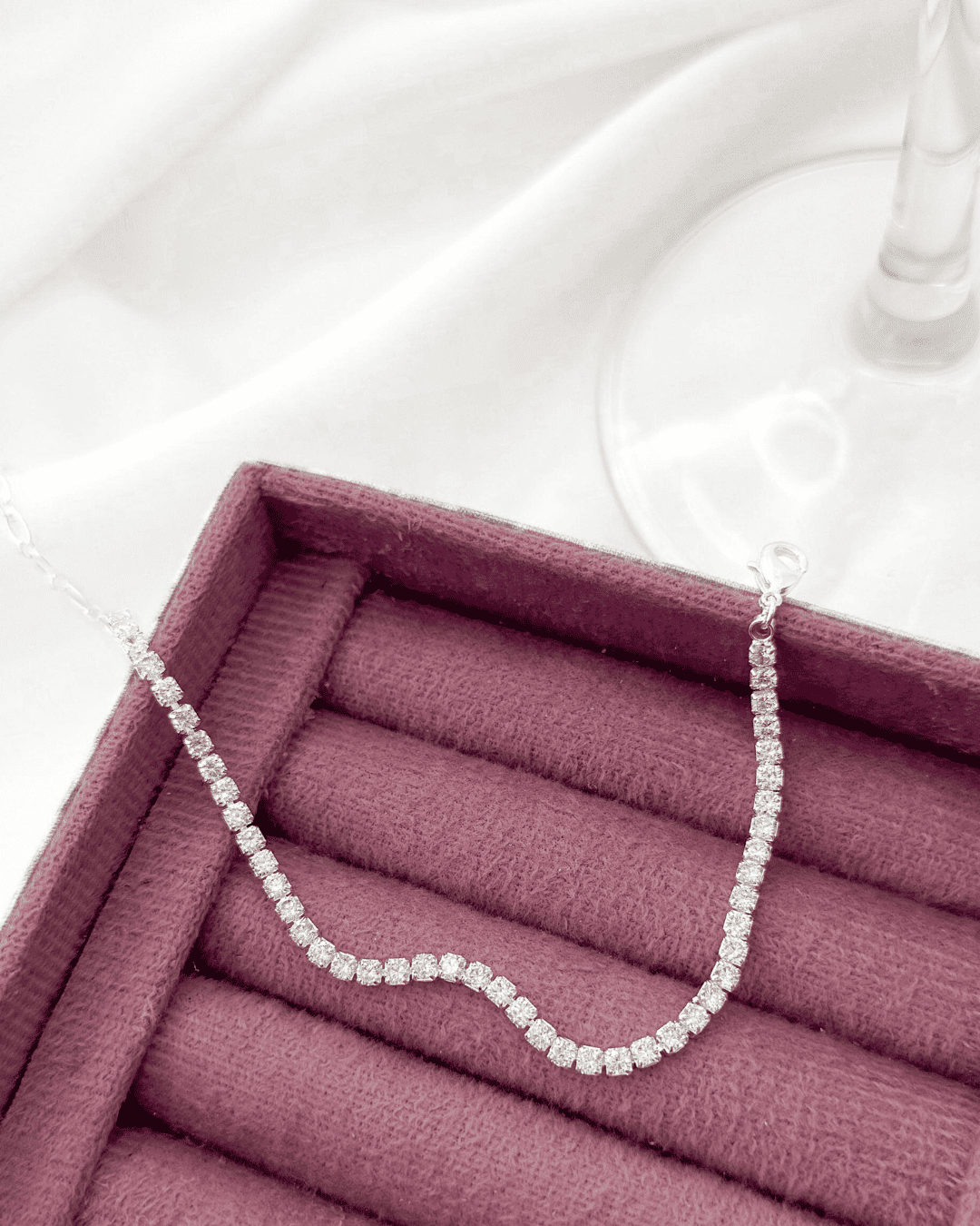 Pulseira com corrente riviera Cristal